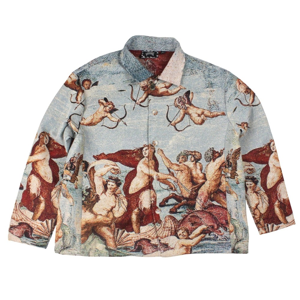 Rebel Vengeance Mens S Triumph of Galatea Woven Art Tapestry Jacket